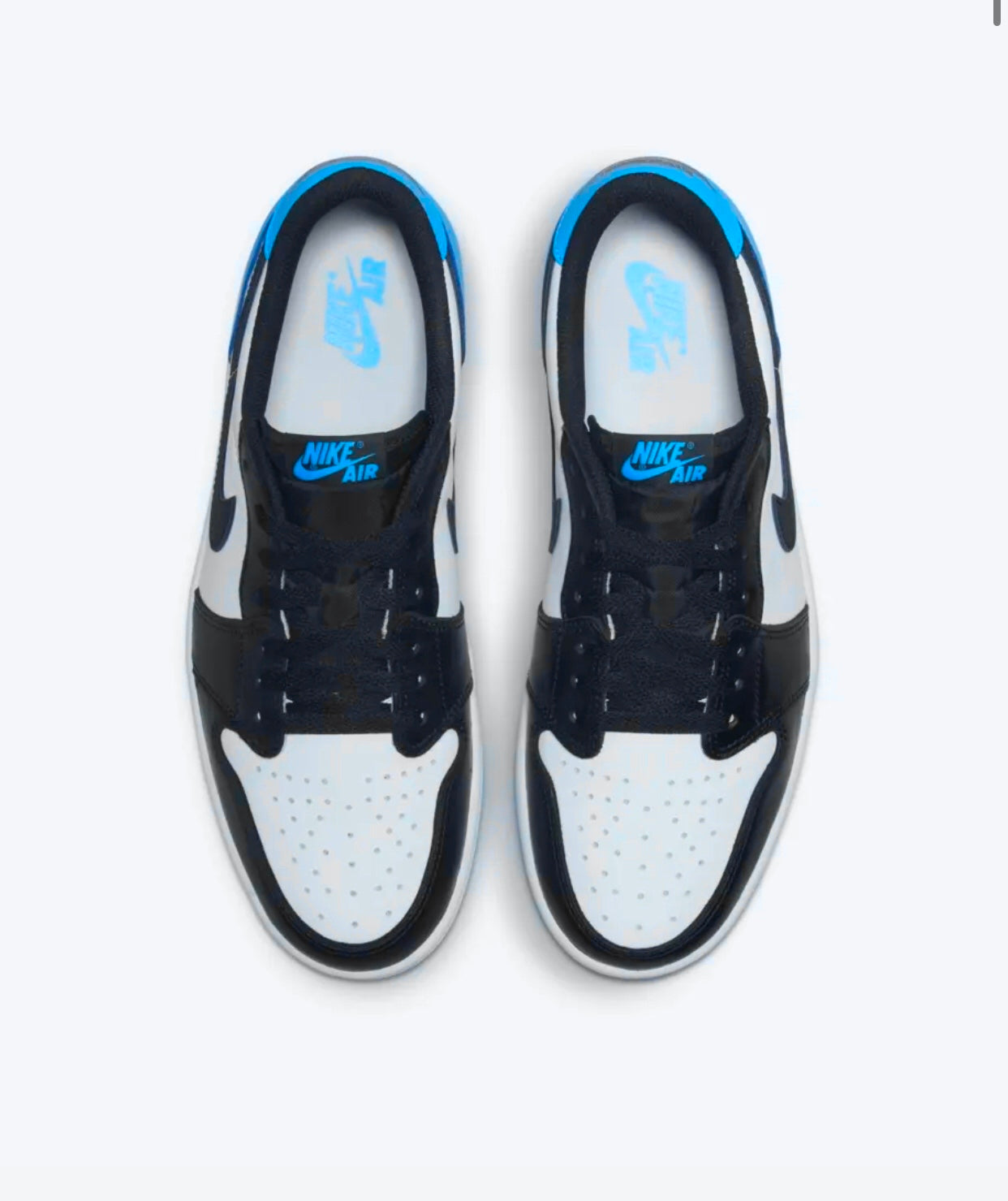 Air Jordan 1 Low - Black And Dark Powder Blue