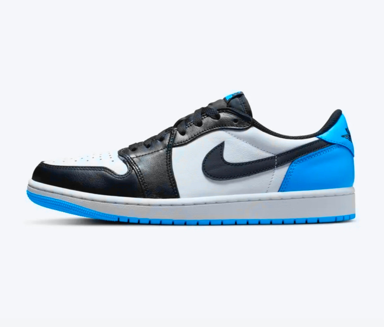 Air Jordan 1 Low - Black And Dark Powder Blue