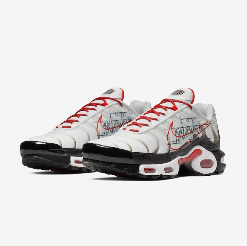 Nike Air Max Plus TN – White Graphic Paper
